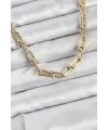 Pirinç Gold Renk Tifani Model Kadın Kolye