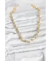 Pirinç Gold Renk Tifani Model Kadın Kolye
