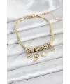 ietaks™ Pirinç Gold Renk Uzay Tema Charmlı Kadın Bileklik
