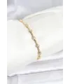 ietaks™ Pirinç Gold Renk VIP Seri Punta Model Zirkon Taşlı Kadın Bileklik