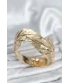 ietaks™ Pirinç Gold Renk Yaprak Model Kadın Bileklik