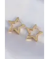Pirinç Gold Renk Yıldız Küpe
