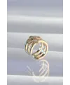 Pirinç Gold Renk Yonca Earcuff Küpe