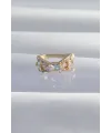 Pirinç Gold Renk Zirkon Taş Kaplama Earcuff Küpe