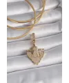 Pirinç Gold Renk Zirkon Taşlı Çapa Model Ajda Charm