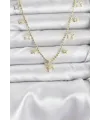 ietaks™ Pirinç Gold Renk Zirkon Taşlı Kutup Yıldızı Model Kadın Kolye