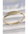 ietaks™ Pirinç Gold Renk Zirkon Taşlı Yıldız İşlemeli Kadın Kelepçe