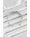 ietaks™ Pirinç Gümüş Renk Arpa Zirkon Taşlı Kadın Bileklik