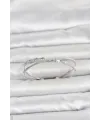 Pirinç Gümüş Renk Baget Zirkon Taşlı Kadın Bileklik
