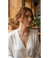 ietaks™ Pirinç Gümüş Renk Choker Model Zirkon Taşlı Kadın Kolye