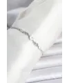 Pirinç Gümüş Renk Çiçek Model Su Yolu Kadın Bileklik