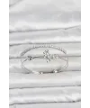 Pirinç Gümüş Renk Kelebek Model Kadın Bileklik