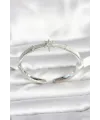 ietaks™ Pirinç Gümüş Renk Kutup Yıldızı Model Kadın Kelepçe Bileklik