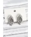 Pirinç Gümüş Renk Sarmal Damla Model Vintage Kadın Küpe
