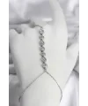 Pirinç Gümüş Renk Sıralı Zirkon Taşlı Kadın Şahmeran