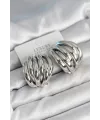 Pirinç Gümüş Renk Vintage Kadın Küpe