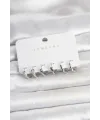 Pirinç Gümüş Renk Yılan Model Kadın Küpe Seti