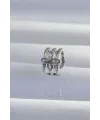 Pirinç Gümüş Renk Yonca Earcuff Küpe