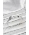 ietaks™ Pirinç Gümüş Renk Yonca Model Kadın Bileklik