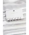 Pirinç Gümüş Renk Zirkon Taşlı Kadın Küpe Seti