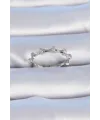 Pirinç Gümüş Renk Zirkon Taşlı Kadın Yüzük