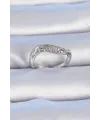 Pirinç Gümüş Renk Zirkon Taşlı Kadın Yüzük