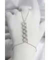 Pirinç Gümüş Renk Zirkon Taşlı Sıralı Halka Model Kadın Şahmeran