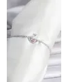 Pirinç Gümüş Renk Zirkon Taşlı Swan Model Su Yolu Kadın Bileklik