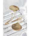 Pirinç İstiridye Model Gold Renk Kadın Pazu Bileklik