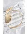 Pirinç İstiridye Model Gold Renk Kadın Pazu Bileklik