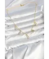 Pirinç Minimal Messika Model Zirkon Taşlı Kadın Kolye