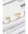 Pirinç Papatya Model Gold Renk Çocuk Küpe