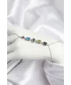 Pirinç Renkli Zirkon Taşlı Model Gümüş Renk Şahmeran