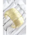 ietaks™ Pirinç Tel Sarma Model Gold Renk Kadın Bileklilk