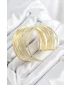 Pirinç Tel Sarma Model Gold Renk Kadın Bileklilk