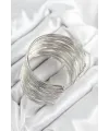 ietaks™ Pirinç Tel Sarma Model Gümüş Renk Kadın Bileklilk