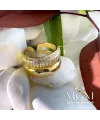 Pirinç Üzeri  Kaplam Zirkon Taşlı Yüzük - Yz-0114-c