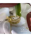 Pirinç Üzeri  Kaplama Zirkon Taşlı Yüzük - Yz-0118