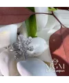Pirinç Üzeri Rodyum Kaplama Zirkon Taşlı Yüzük - Yz-0125-e