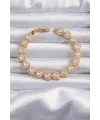 ietaks™ Pirinç Vip Seri Gold Renk Zirkon Taşlı Kalp Model Bileklik