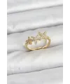 ietaks™ Pirinç Yıldız Model Gold Renk Kadın Yüzük