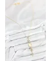 ietaks™ Pirinç Zincir Sarı Gold Renk Zirkon Taşlı Y Kolye