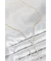 ietaks™ Pirinç Zirkon Taşlı Gold Renk Kadın Y Kolye