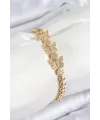 ietaks™ Pirinç Zirkon Taşlı Kelebek Model Gold Renk Kadın Bileklik