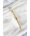 ietaks™ Pirinç Zirkon Taşlı Kuğu Model Gold Renk Kadın Bileklik