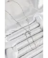 ietaks™ Pirinç Zirkon Taşlı Kutup Yıldızı Model Gümüş Renk Y Kolye
