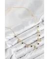 ietaks™ Pirinç Zirkon Taşlı Sallantılı Damla Model Gold Renk Kadın Kolye