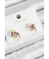 Pirinç Zirkon Taşlı Yıldız Model Gold Renk Çocuk Küpe