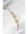 ietaks™ Pirinç Zirkon Taşlı Yıldız Model Gold Renk Kadın Bileklik