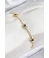 ietaks™ Pirinç Zirkon Taşlı Yıldız Model Gold Renk Kadın Bileklik